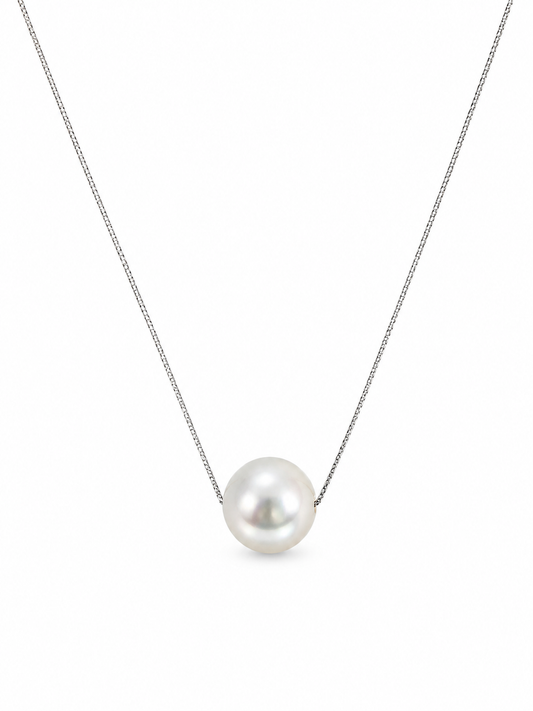 Pearl necklace on a white background