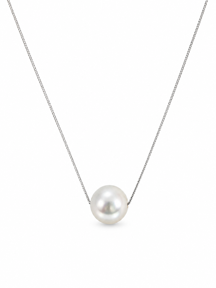 Pearl necklace on a white background