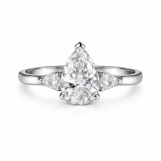 2.05ct Pear Brilliant Cut Lab Grown Diamond Engagement Ring | T18KDIA26030252