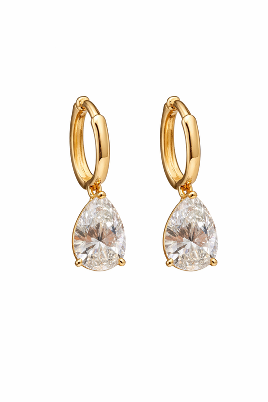 Pear Brilliant Cut Diamond Hoops | T18KDIA26030264