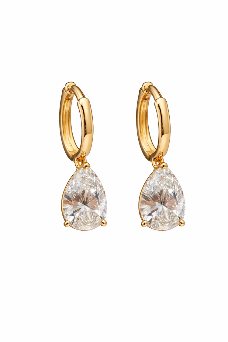 Pear Brilliant Cut Diamond Hoops | T18KDIA26030264