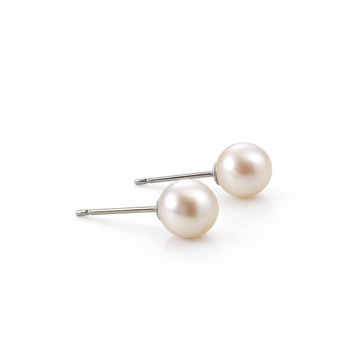 7-7.5mm Akoya Pearl Studs | T14KAKY26020199