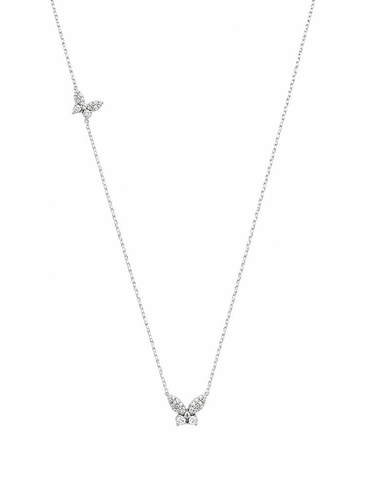 Butterfly Diamond Necklace | TPTNKL25090122