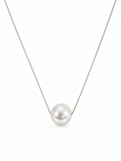 Pearl necklace on a white background