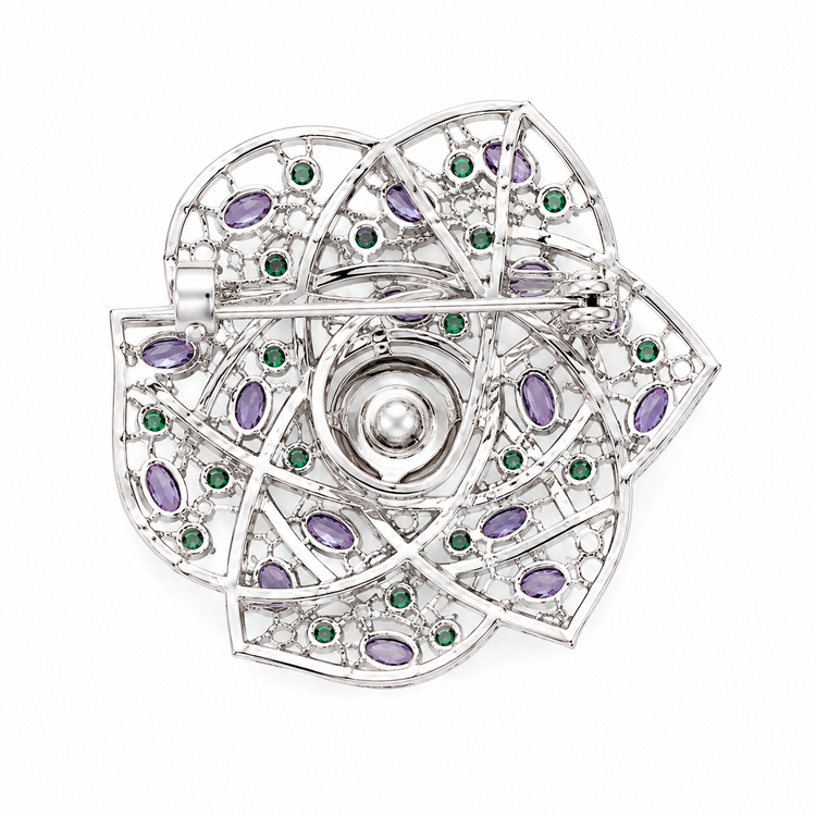 Australian South Sea Pearl Floral Brooch Pendant