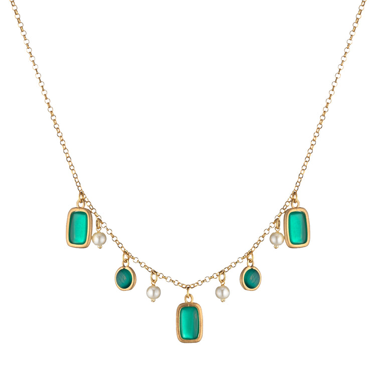 Silver Multi Coloured Necklace