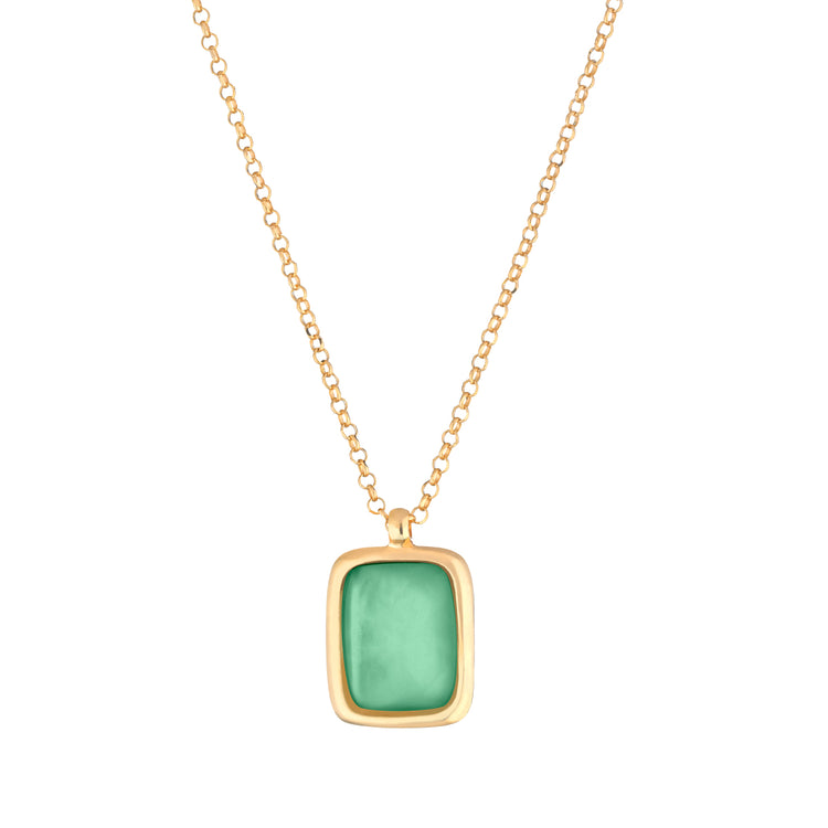 Green Gemstone Pendant Necklace