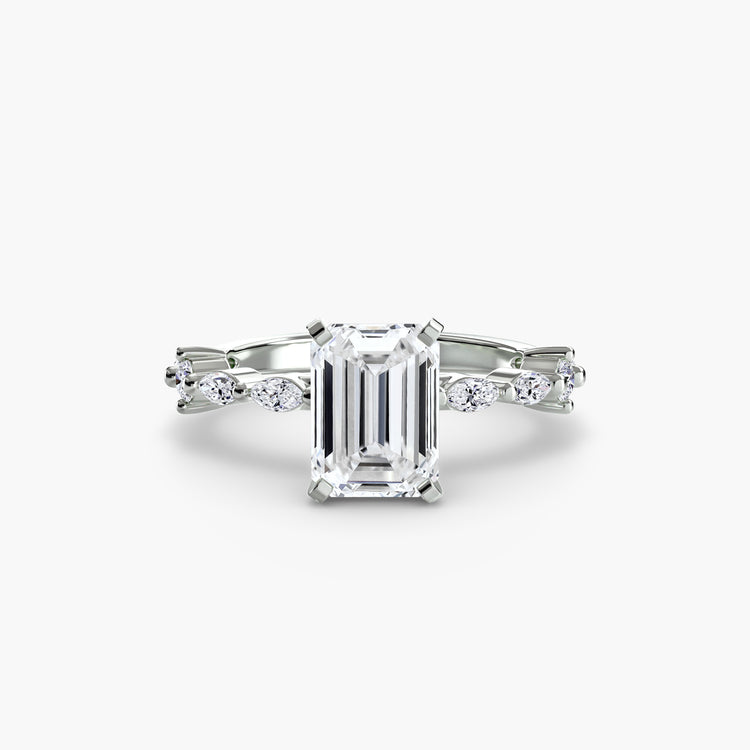 Solitaire with Eternity Pavé