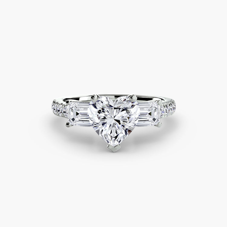 Three-Stone Ring with Pavé Band 4
