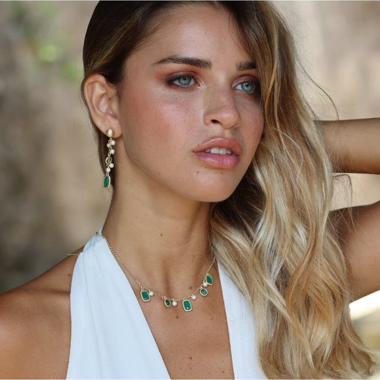 Italian Silver Multi Coloured Necklace
